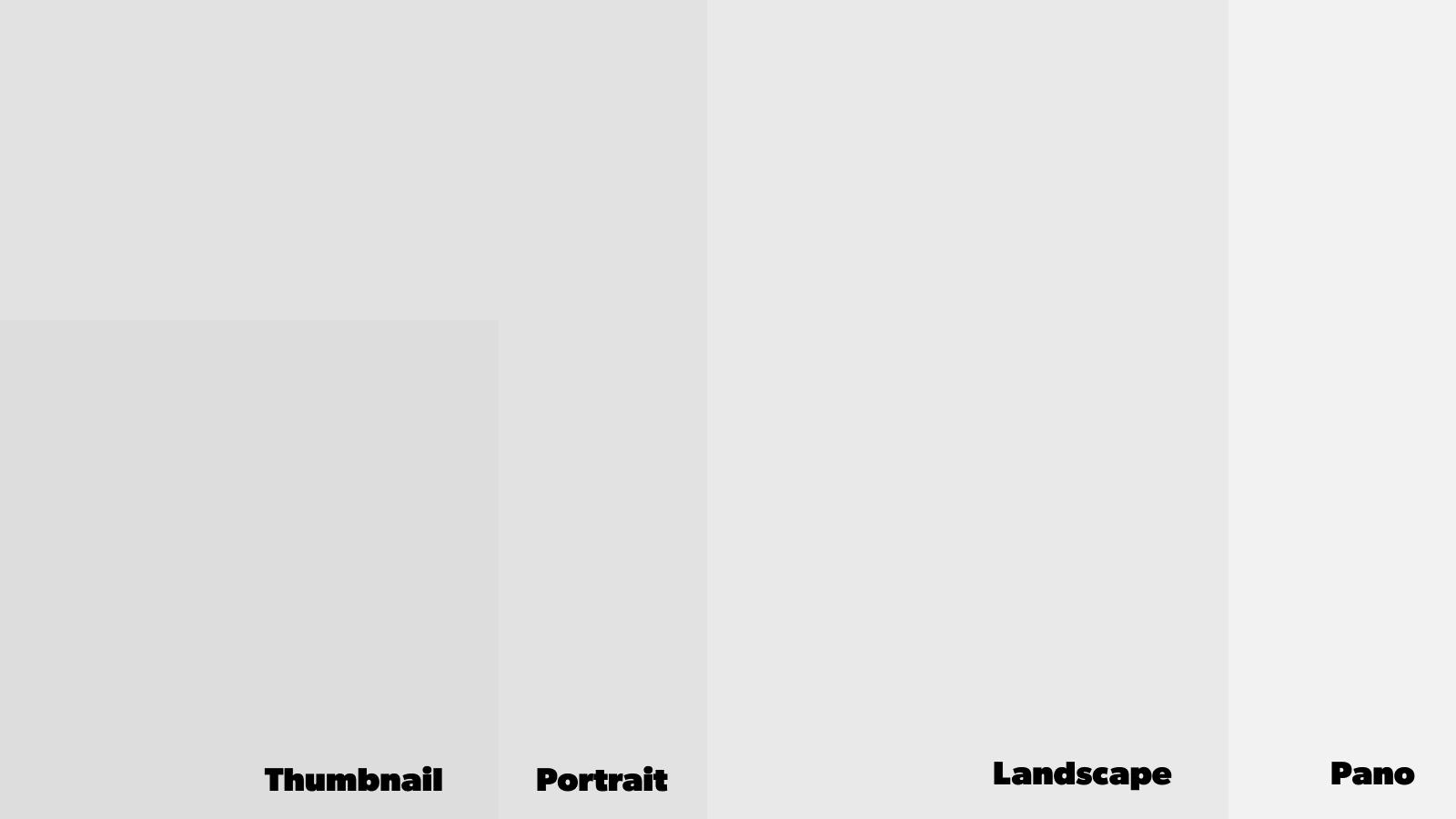 Image with shapes representing the different aspect ratios avaiable