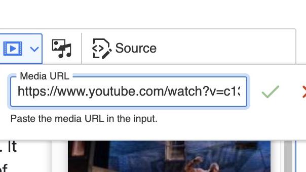 Youtube URL paste