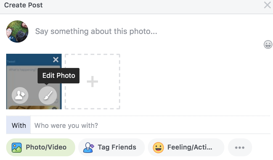 Adding alt-text on Facebook posts
